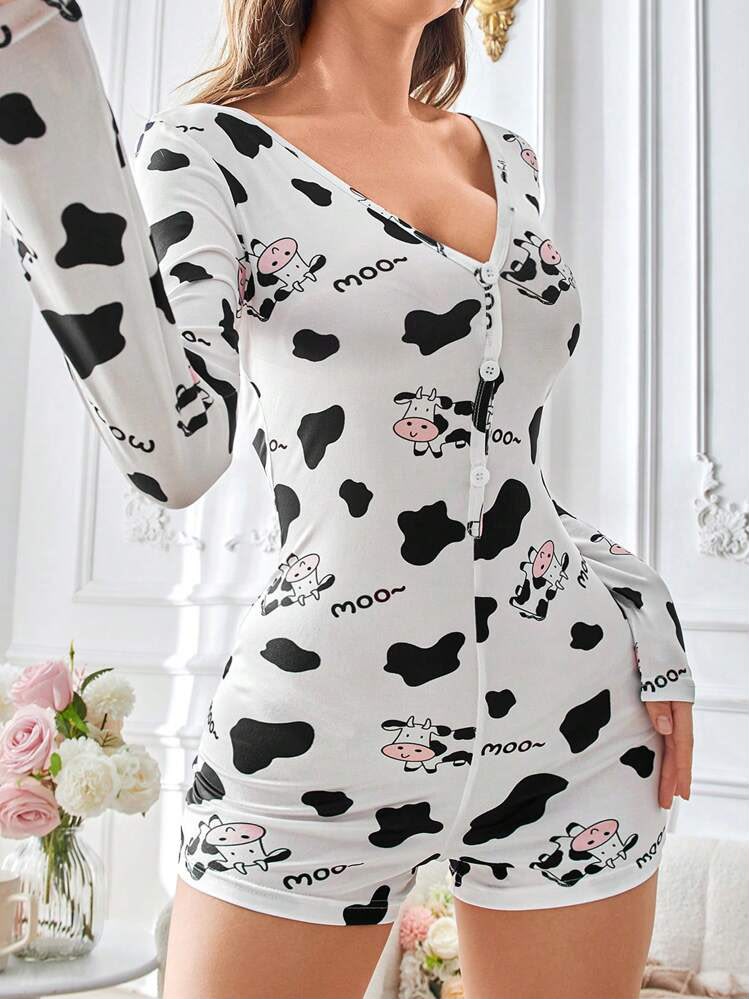 PRINT BOTTON romper