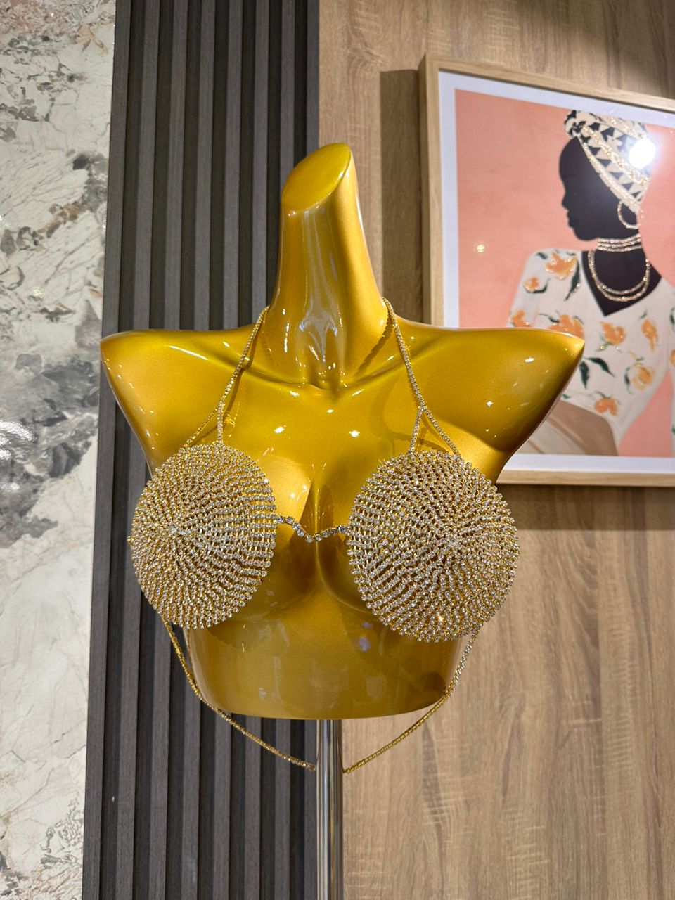 RHINESTONE BRA