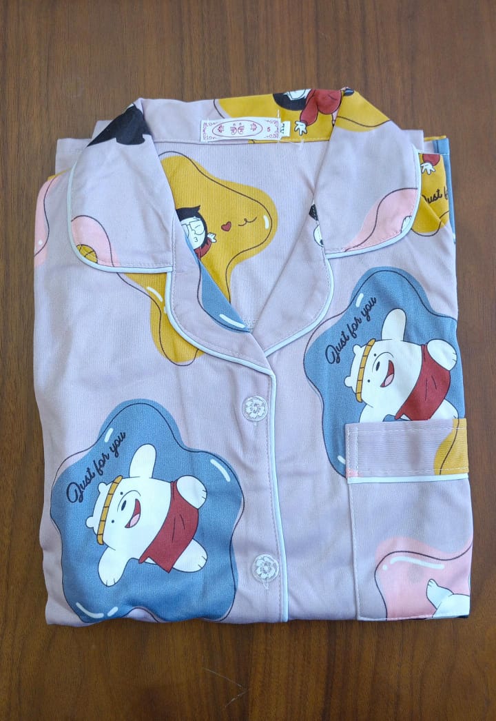 FEMALE COTTON PYJAMAS WITH TROUSERS