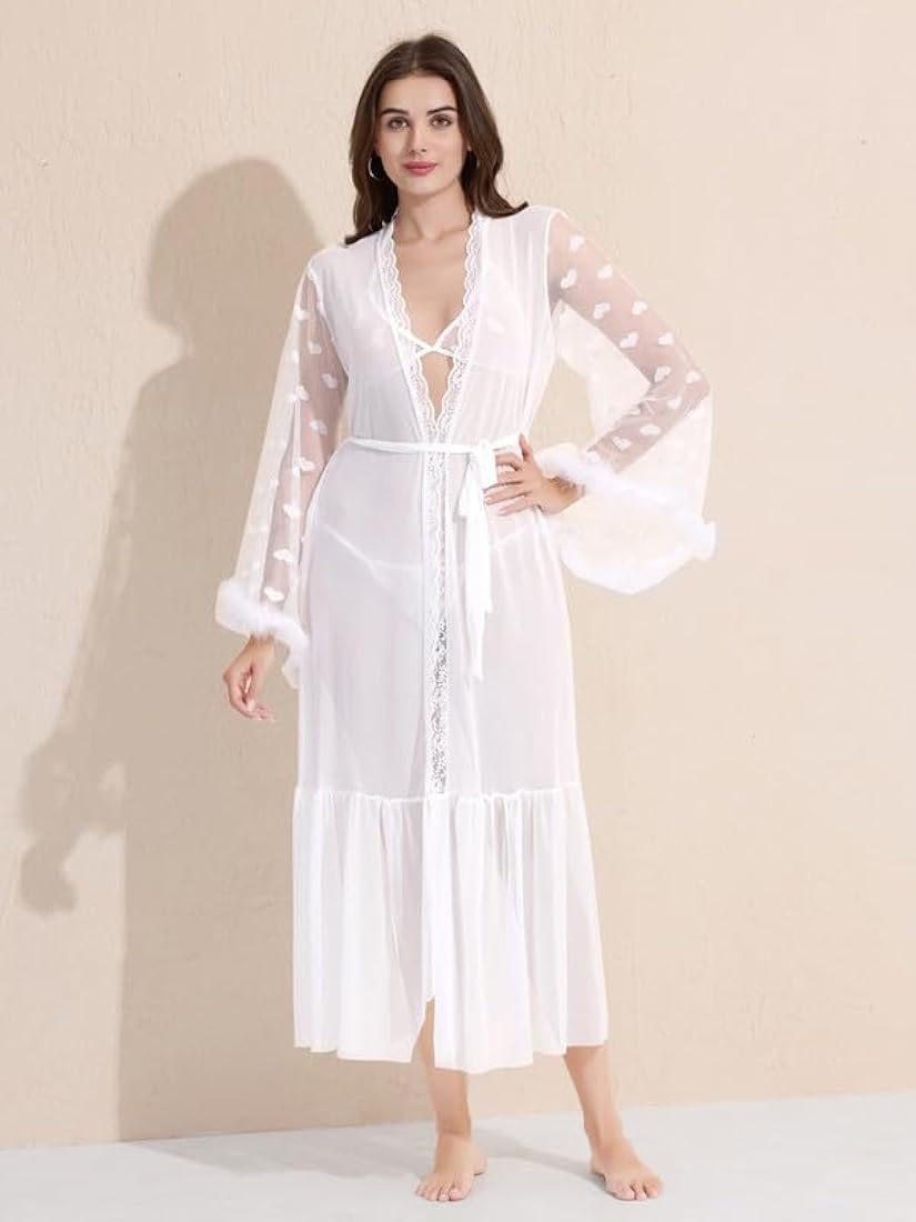 Sexy Lace Long Robe