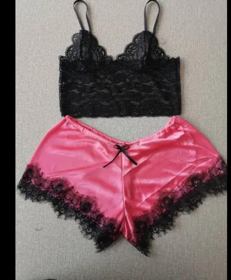 Lace cami top & down nightewear