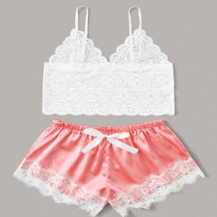Lace cami top & down nightewear