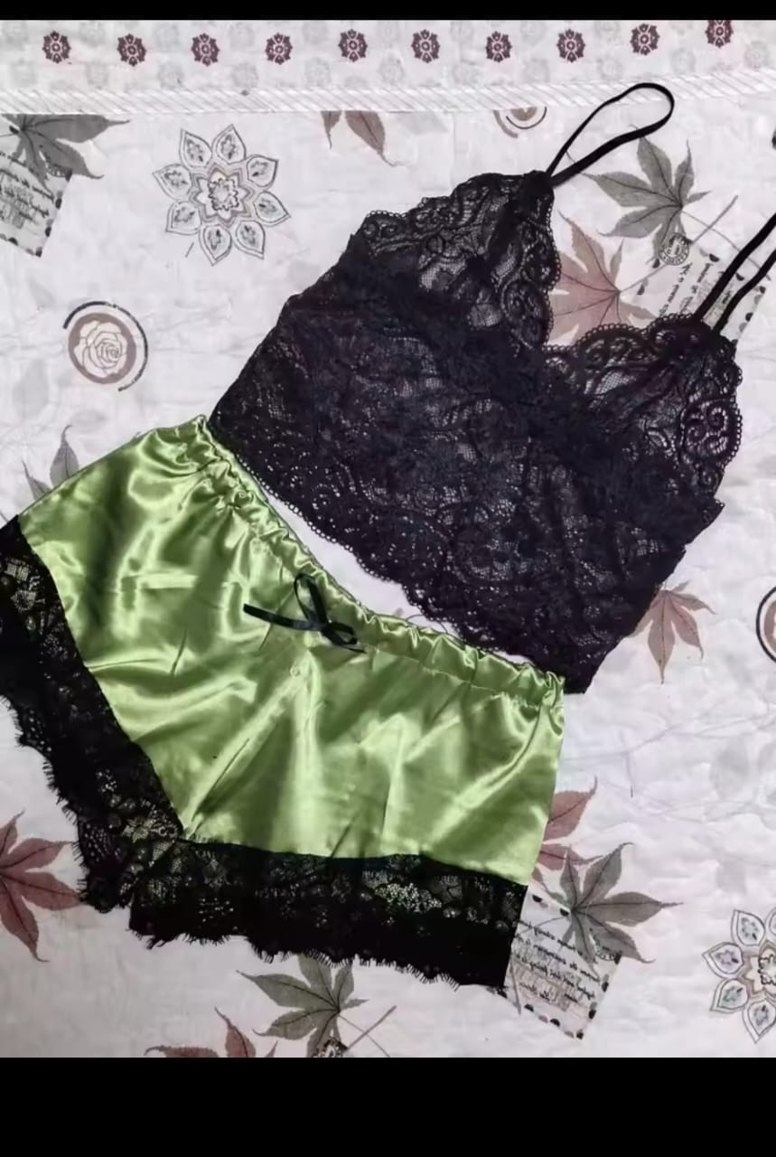 Lace cami top & down nightewear